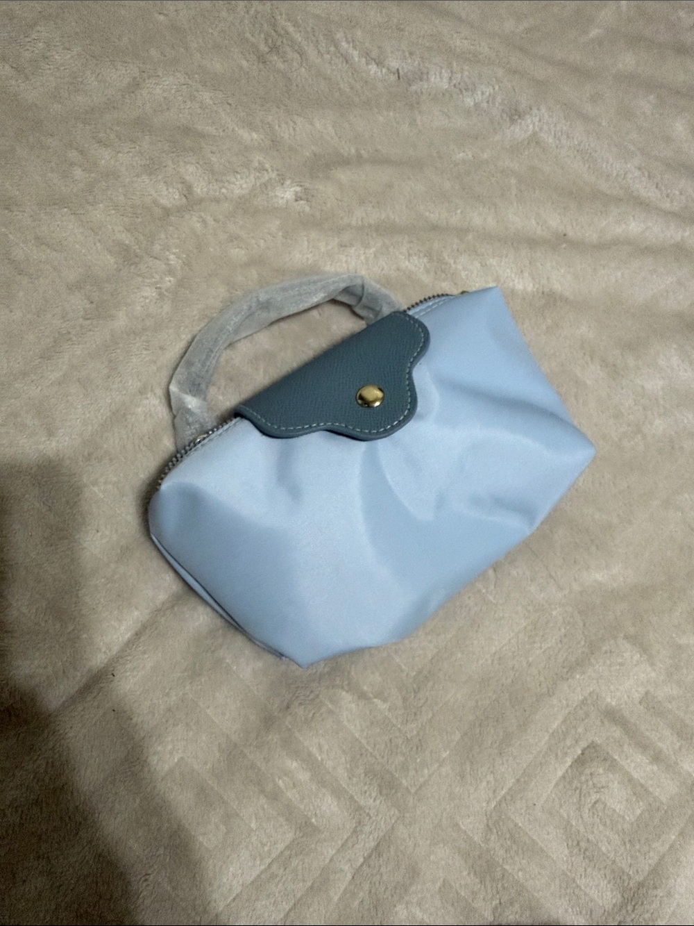 Light Blue Small Top-Handle Women's Bag